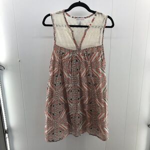 MADE for Impulse crochet top boho tank tunic dress size L